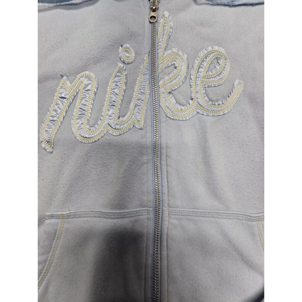 Nike Zip-Up Hoodie Womens‎ XL (16-18)  Light Blue Fleece - Picture 2 of 15